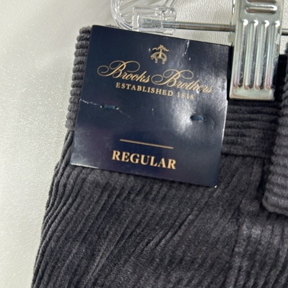 Brooks Brothers Men’s Gray Corduroy Dress Pants Regular size 38/30.NWT. - Picture 7 of 11